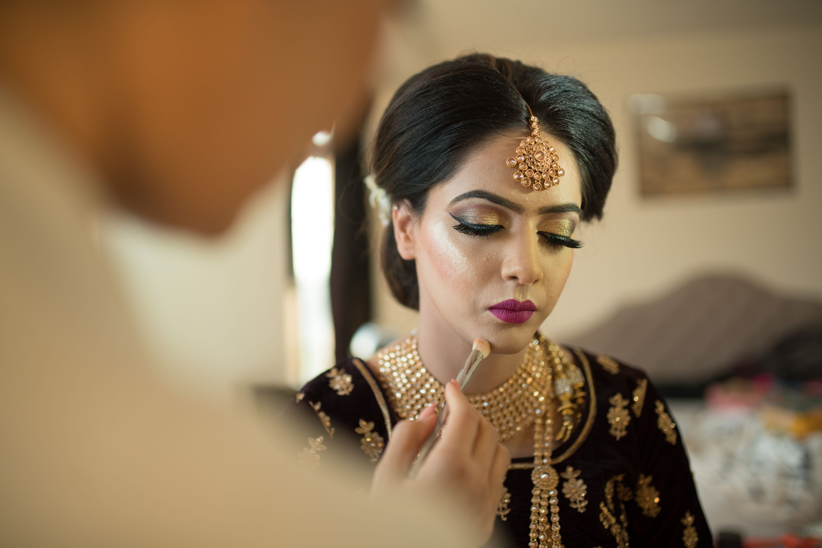 Getting ready before the ceremony